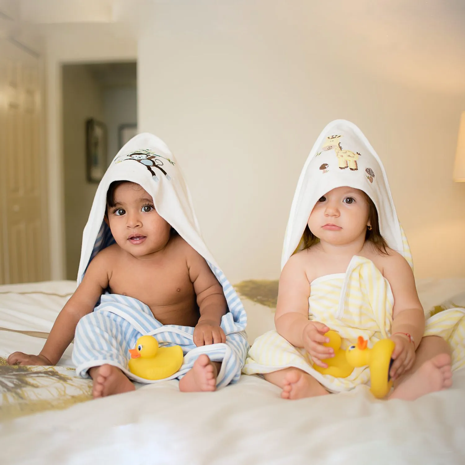 Baby Hooded Towel - Dual Layered - Lemon Yellow Solid