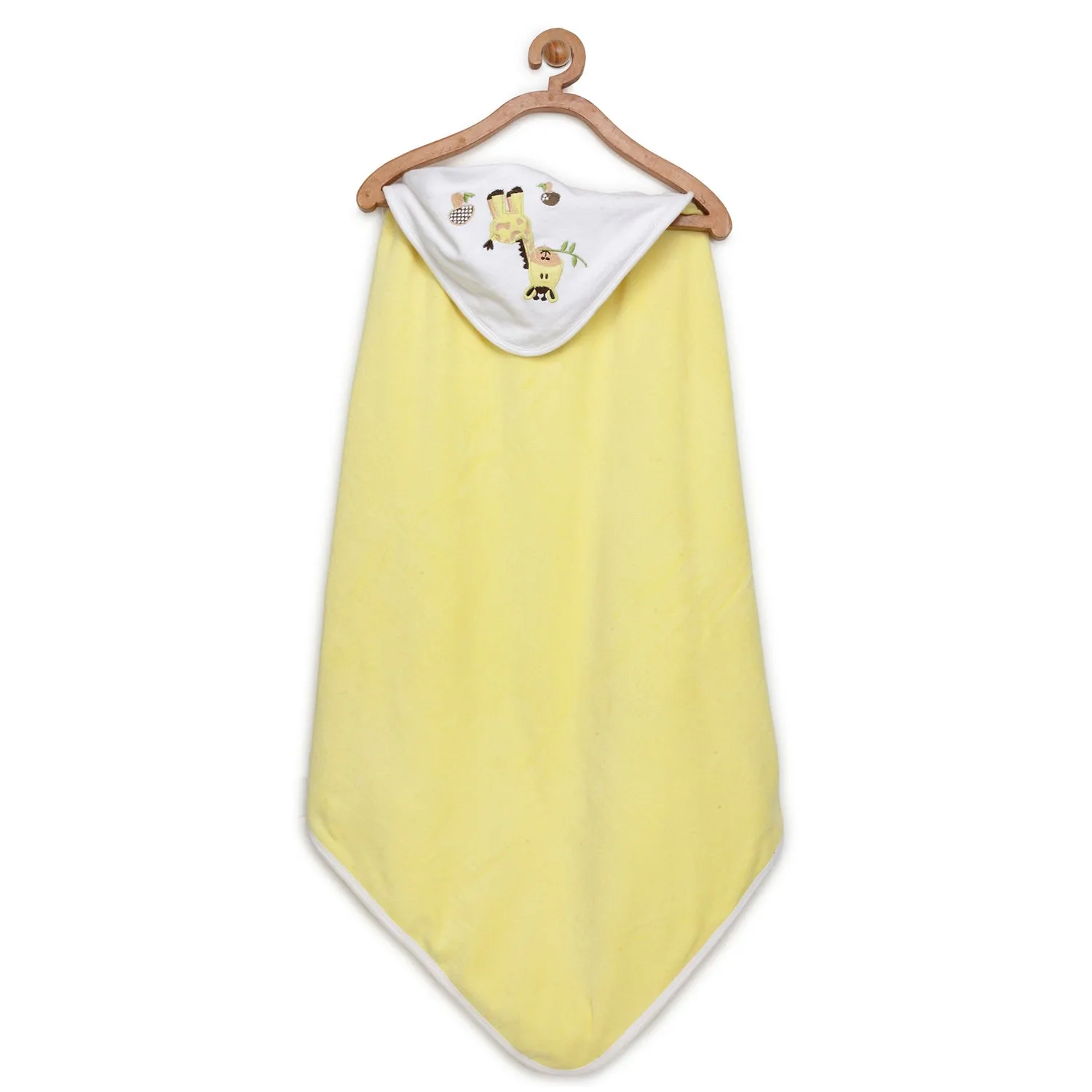 Baby Hooded Towel - Dual Layered - Lemon Yellow Solid