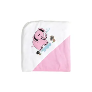 Baby Hooded Towel - Dual Layered - Pink Solid