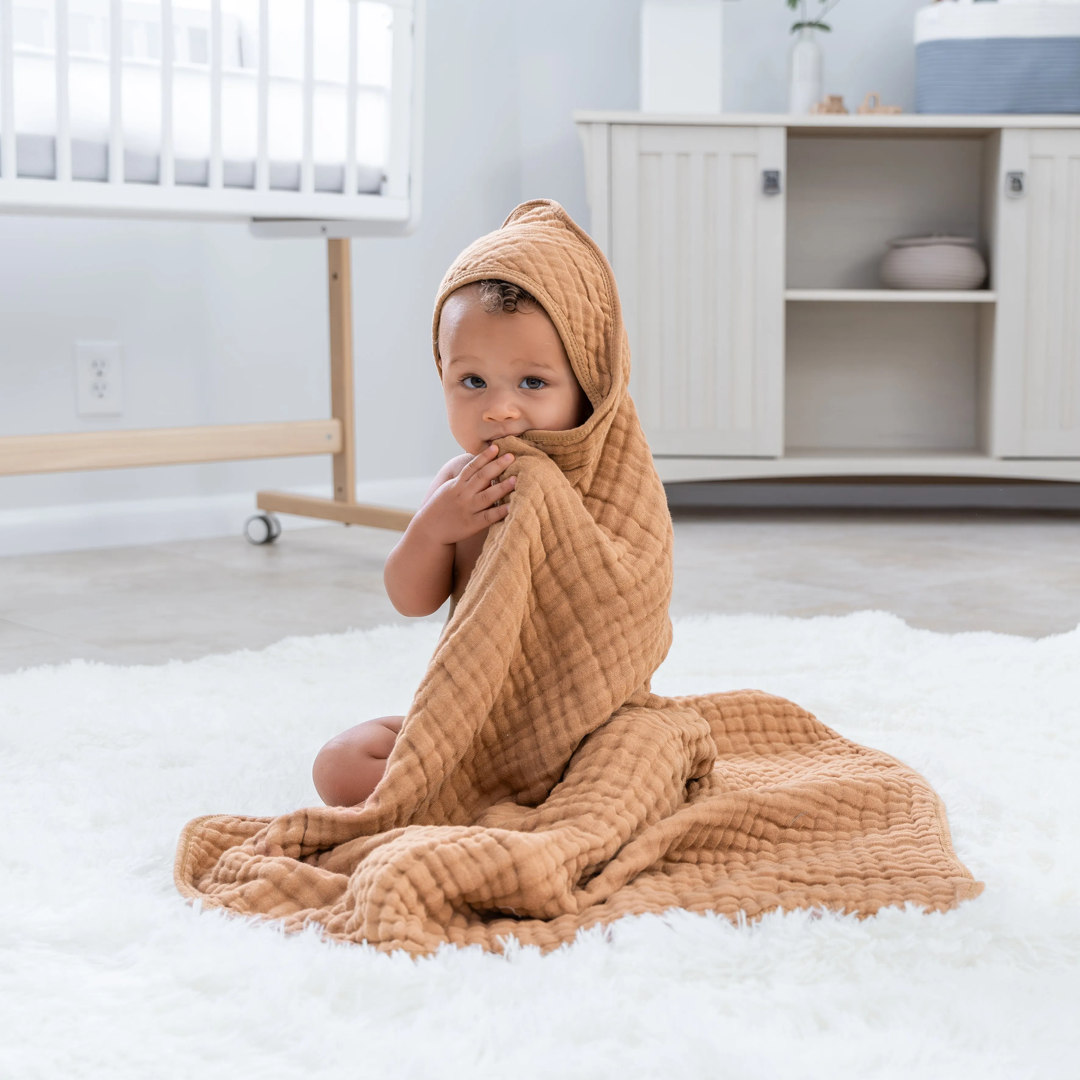 Baby Hooded Towels by Comfy Cubs - Caramel
