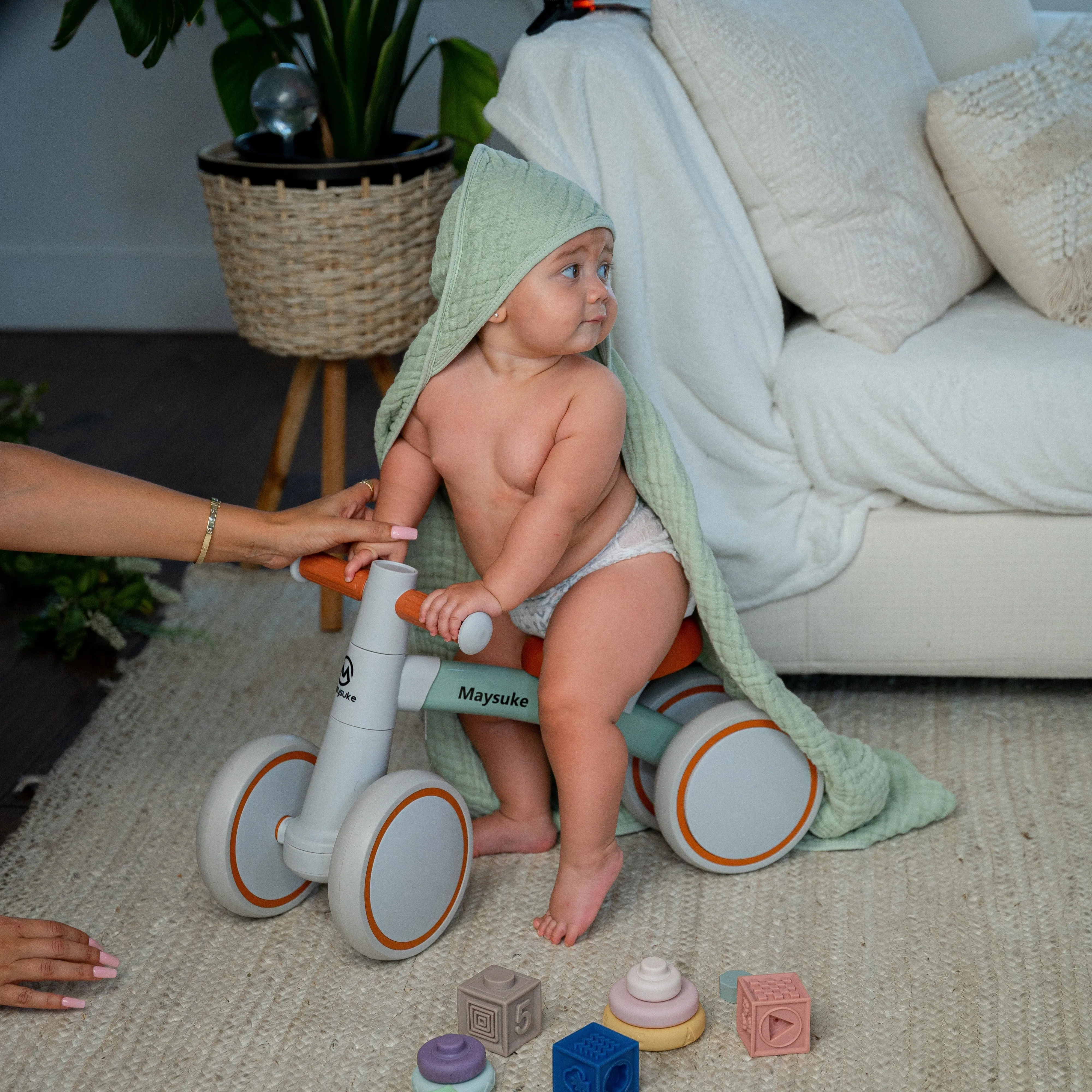 Baby Hooded Towels by Comfy Cubs - Sage