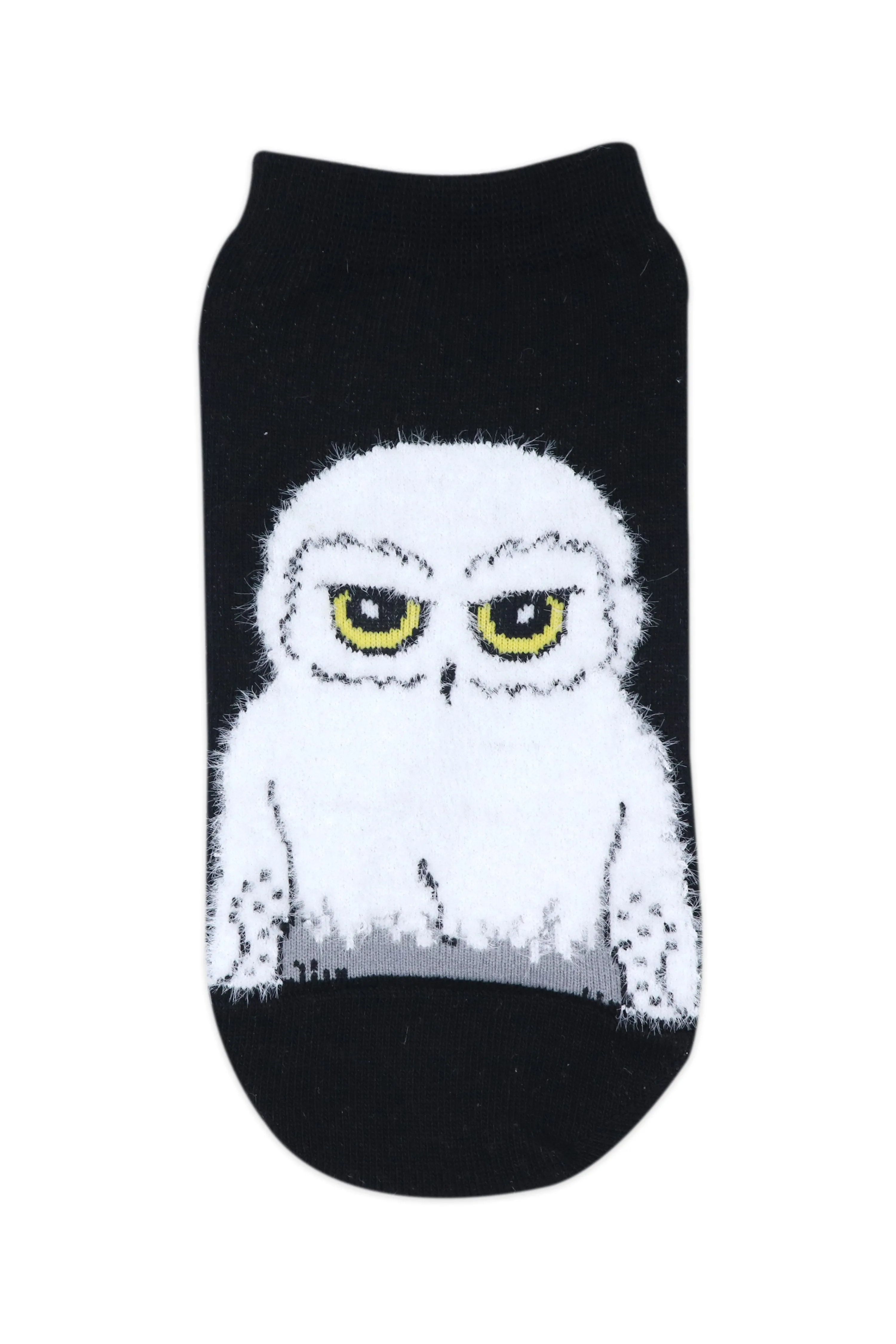 Balenzia x Harry Potter LOVE Symbol & Hedwig Fur lowcut Socks for Women(Pack of 2 Pairs/1U)- Black & White