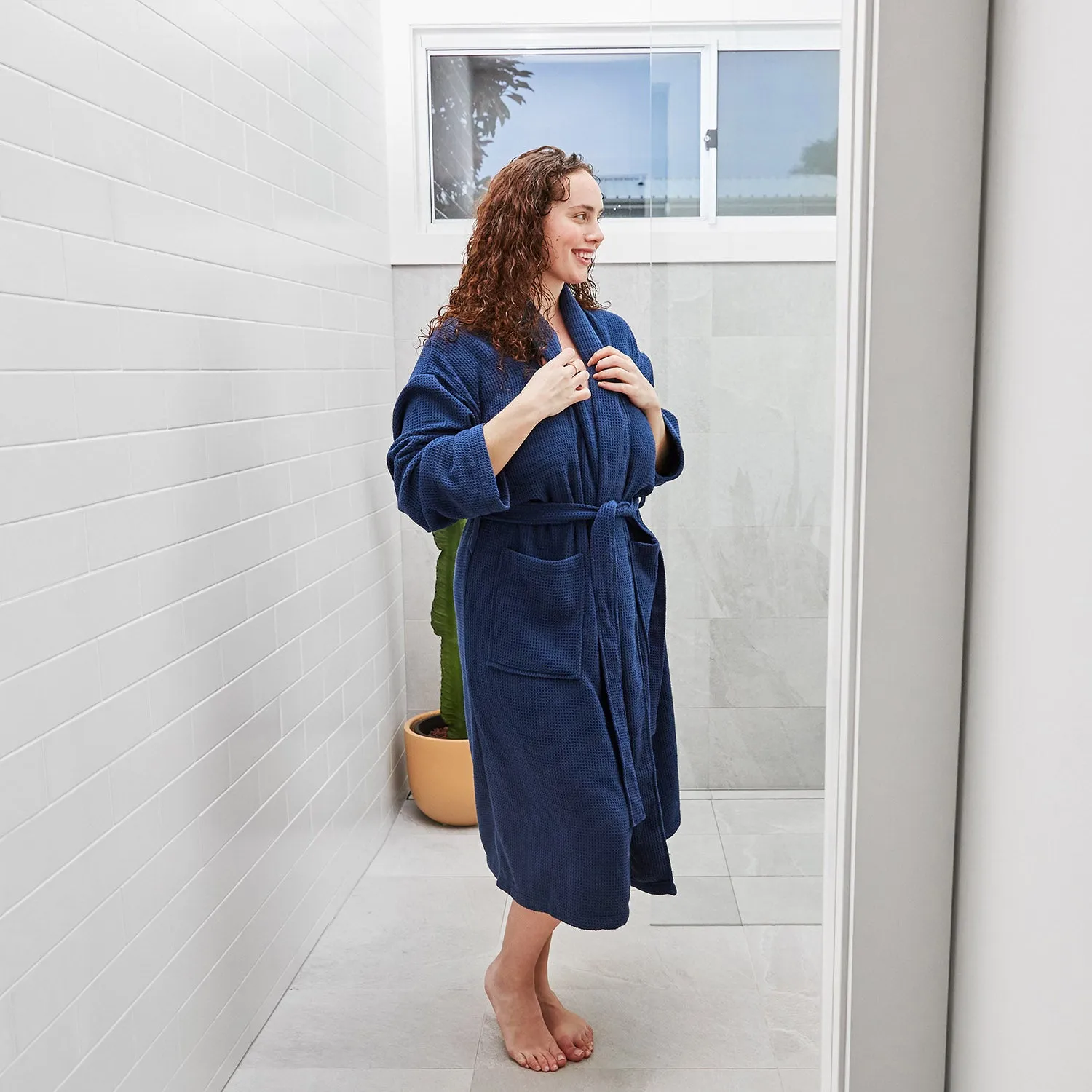 Bath Robe - Nautical Navy