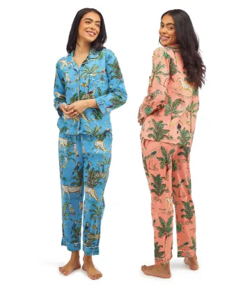Blue Tropical Printed PJ