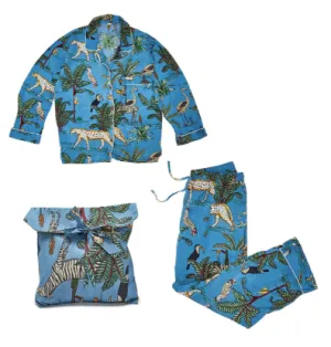 Blue Tropical Printed PJ