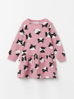 Cat Print Dress