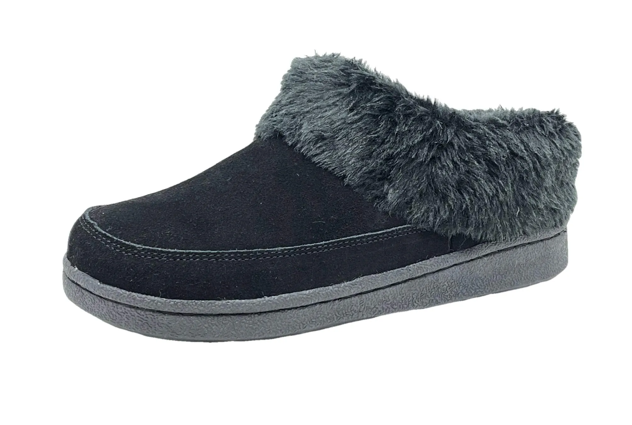 Clarks Womens Fur Lined Clog Slippers Warm Cozy Indoor Outdoor Plush Slippers