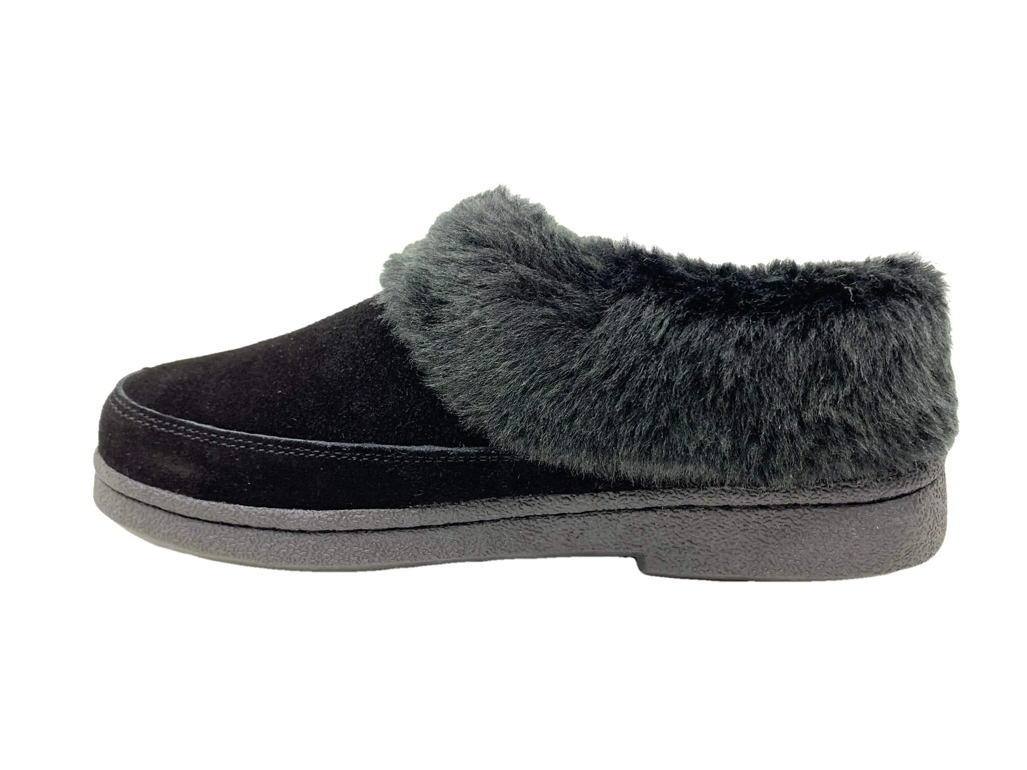 Clarks Womens Fur Lined Clog Slippers Warm Cozy Indoor Outdoor Plush Slippers