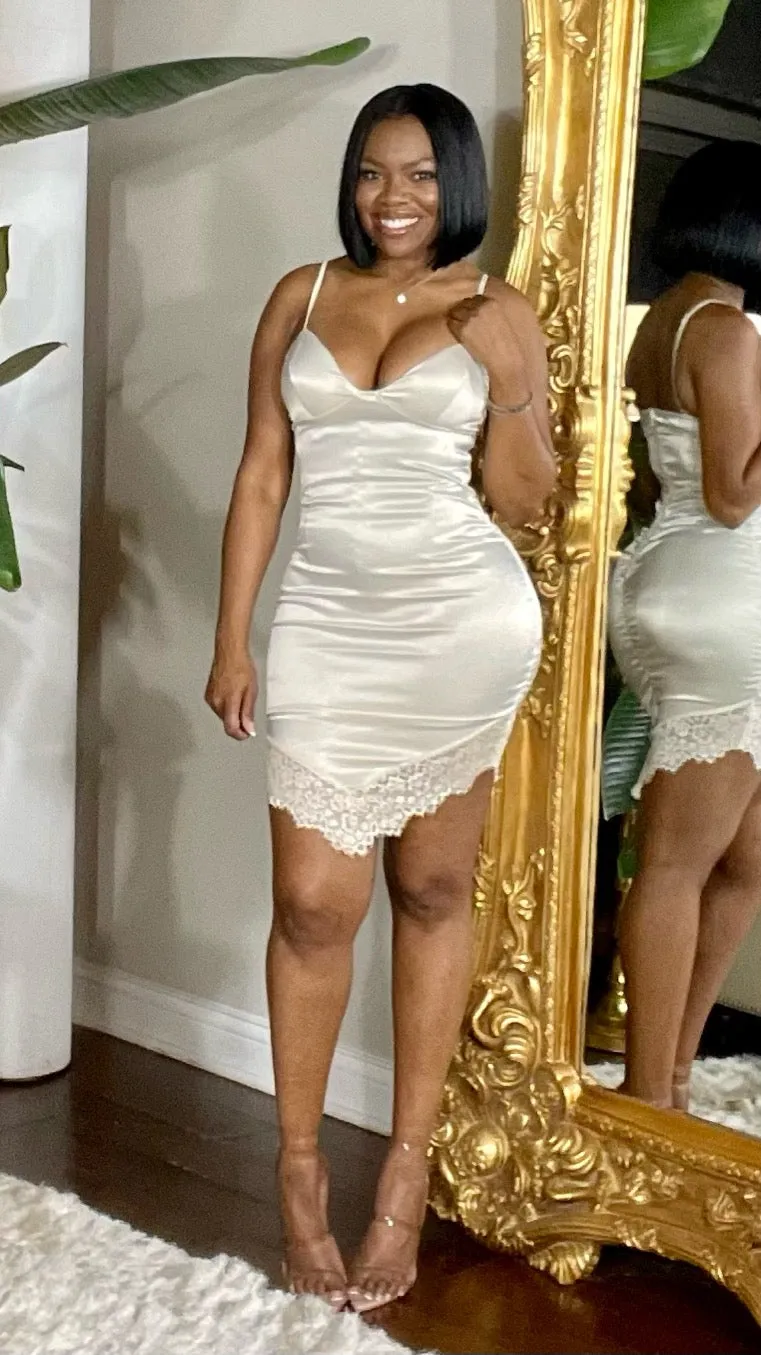 Goodnight Babe Mini Dress - White