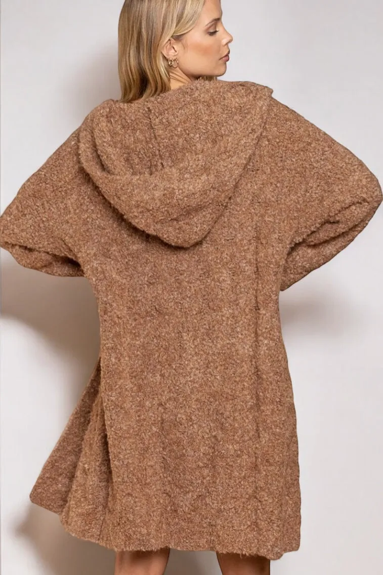 Jade With Envy Plush   Fuzzy Hooded Blanket Cardi
