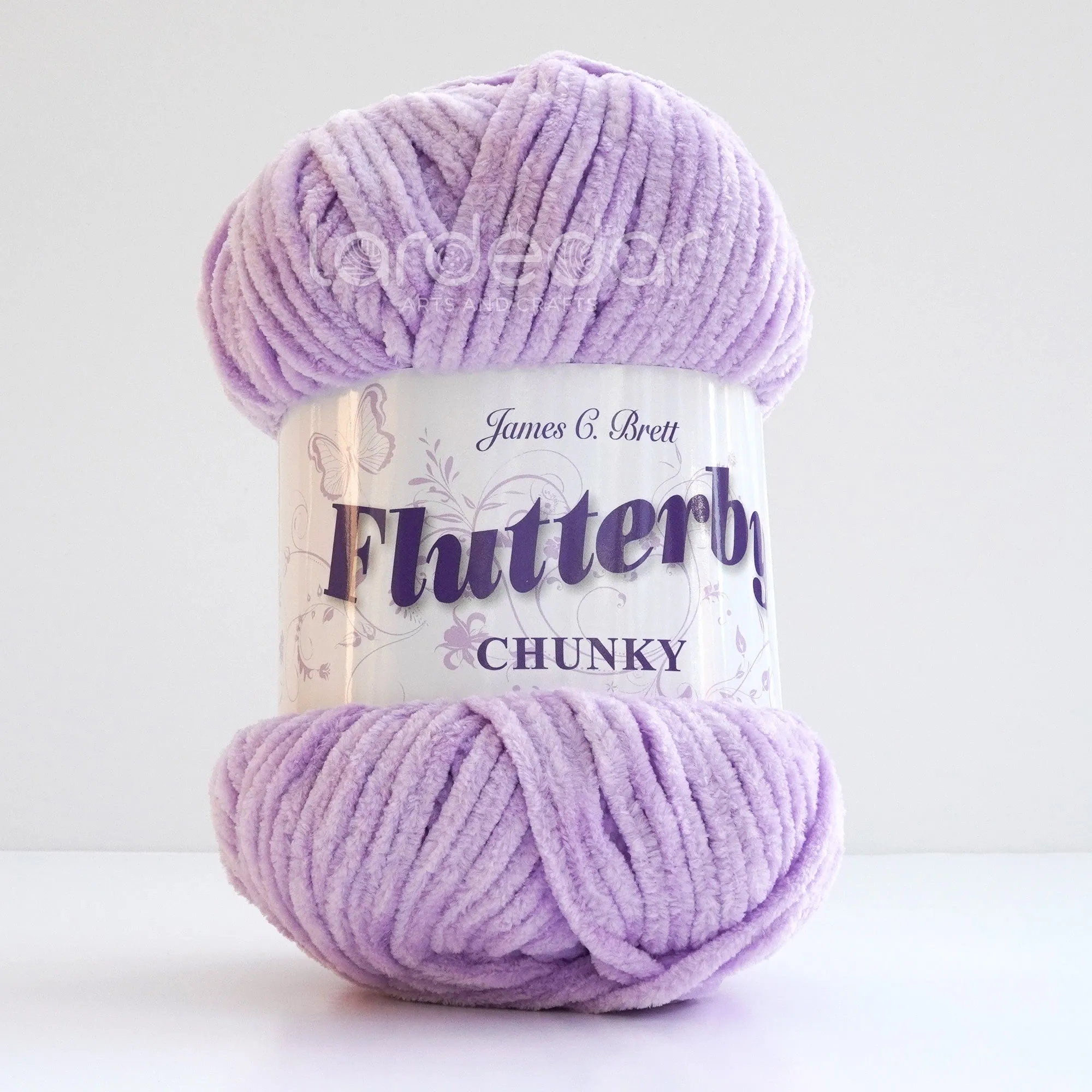 James C Brett Flutterby Chunky - B10 Lilac - 100g Chenille Plush
