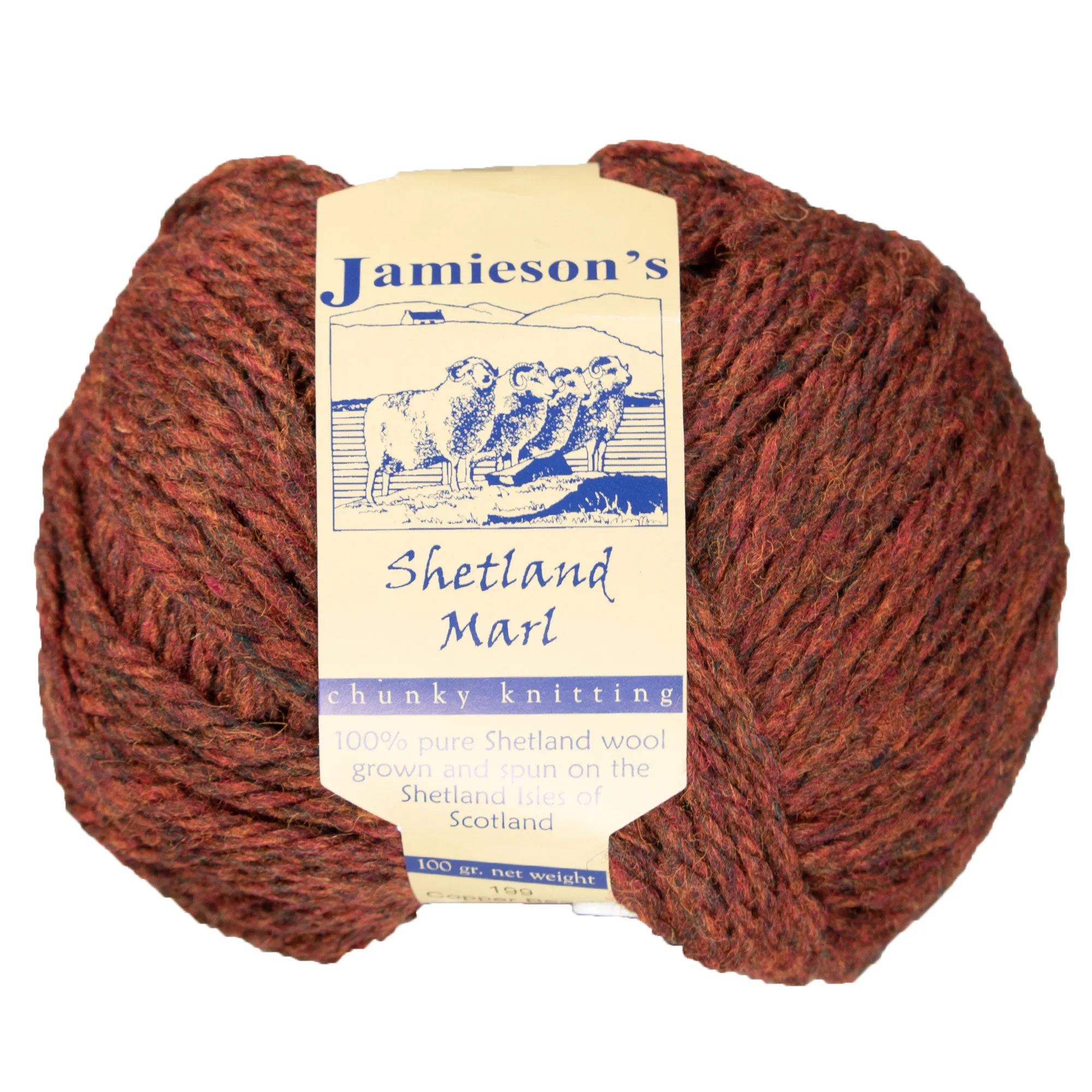 Jamieson's of Shetland Marl Chunky Yarn - 199 Copper Beech