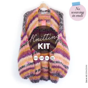 Knitting Kit – MYPZ Chunky Mohair Cardigan Golden brown No.15 (ENG-NL)