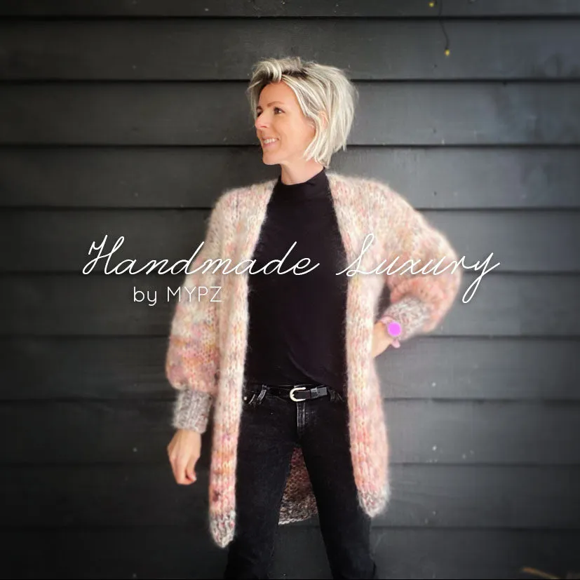 Knitting Kit – MYPZ Half Long Chunky Mohair Cardigan brown Love No15 (ENG-NL)