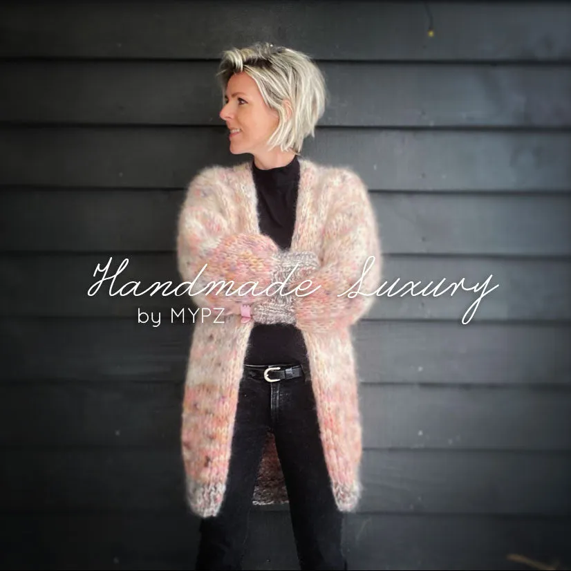 Knitting Kit – MYPZ Half Long Chunky Mohair Cardigan brown Love No15 (ENG-NL)