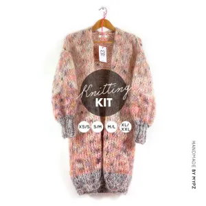 Knitting Kit – MYPZ Half Long Chunky Mohair Cardigan brown Love No15 (ENG-NL)