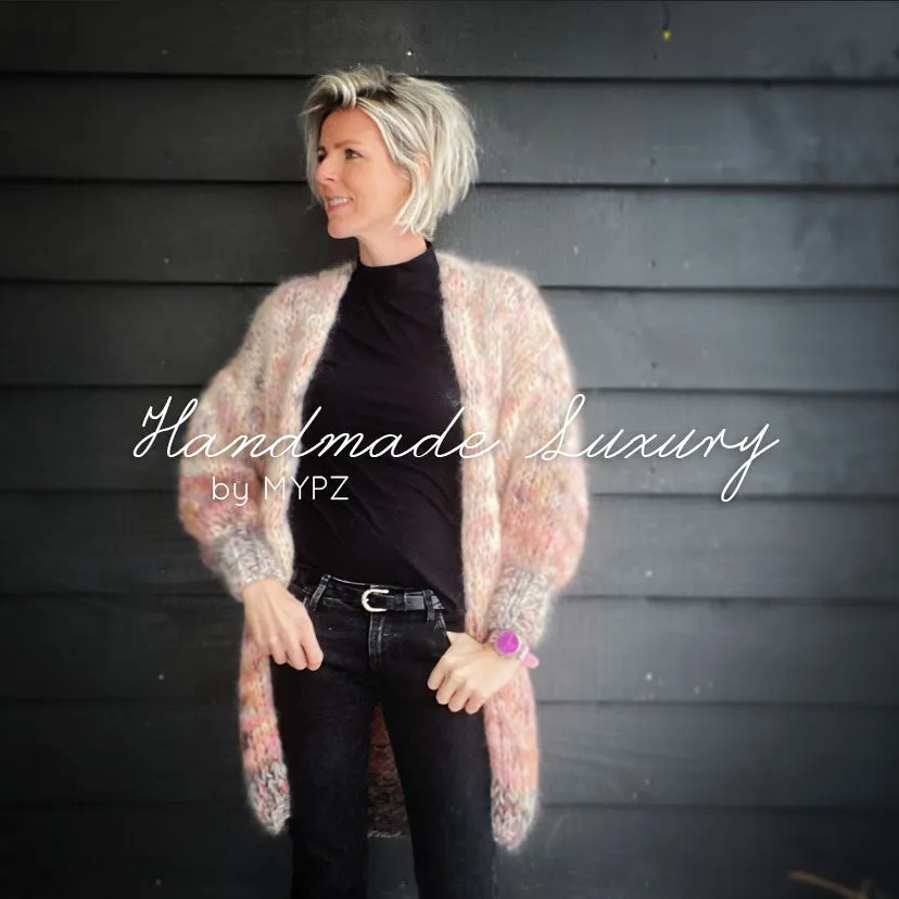 Knitting Kit – MYPZ Half Long Chunky Mohair Cardigan brown Love No15 (ENG-NL)
