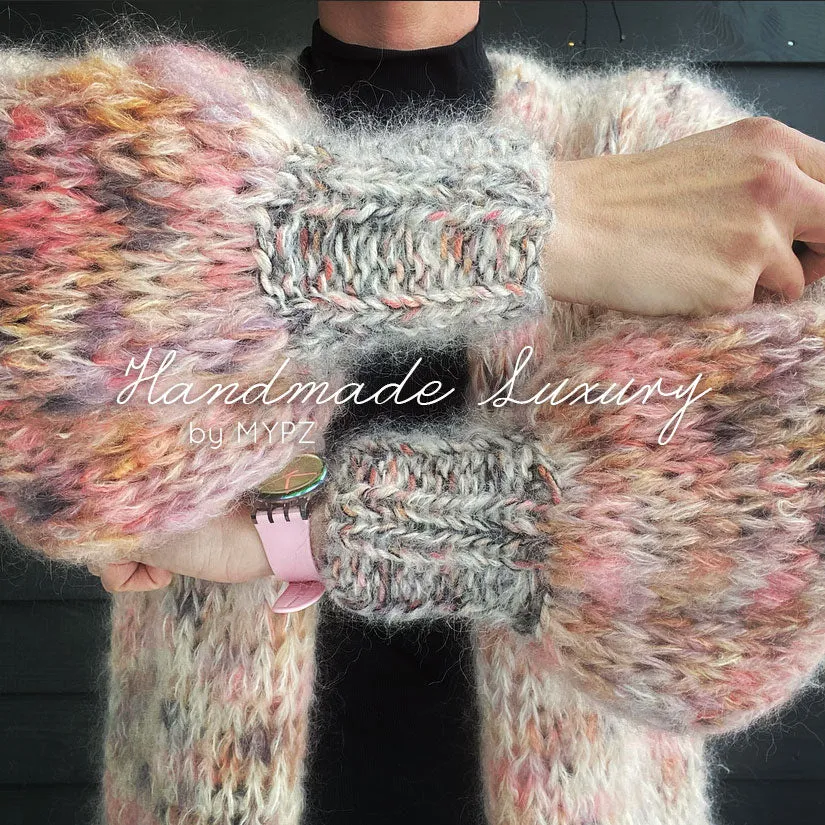 Knitting Kit – MYPZ Half Long Chunky Mohair Cardigan brown Love No15 (ENG-NL)