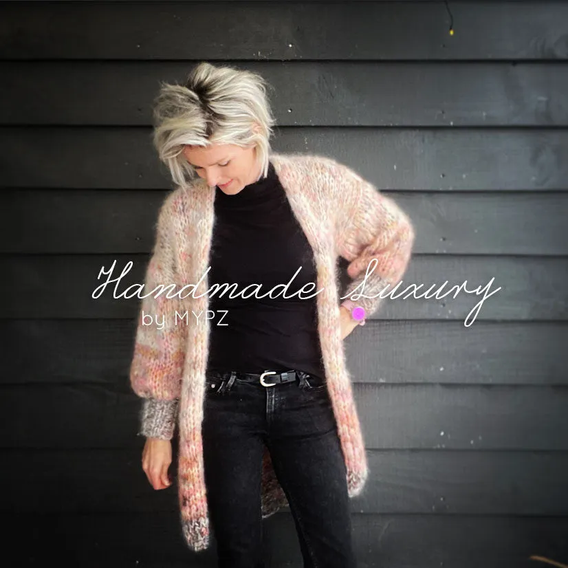 Knitting Kit – MYPZ Half Long Chunky Mohair Cardigan brown Love No15 (ENG-NL)
