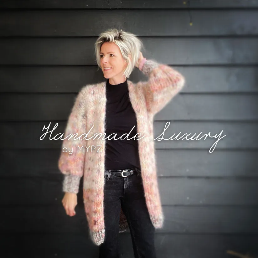 Knitting Kit – MYPZ Half Long Chunky Mohair Cardigan brown Love No15 (ENG-NL)