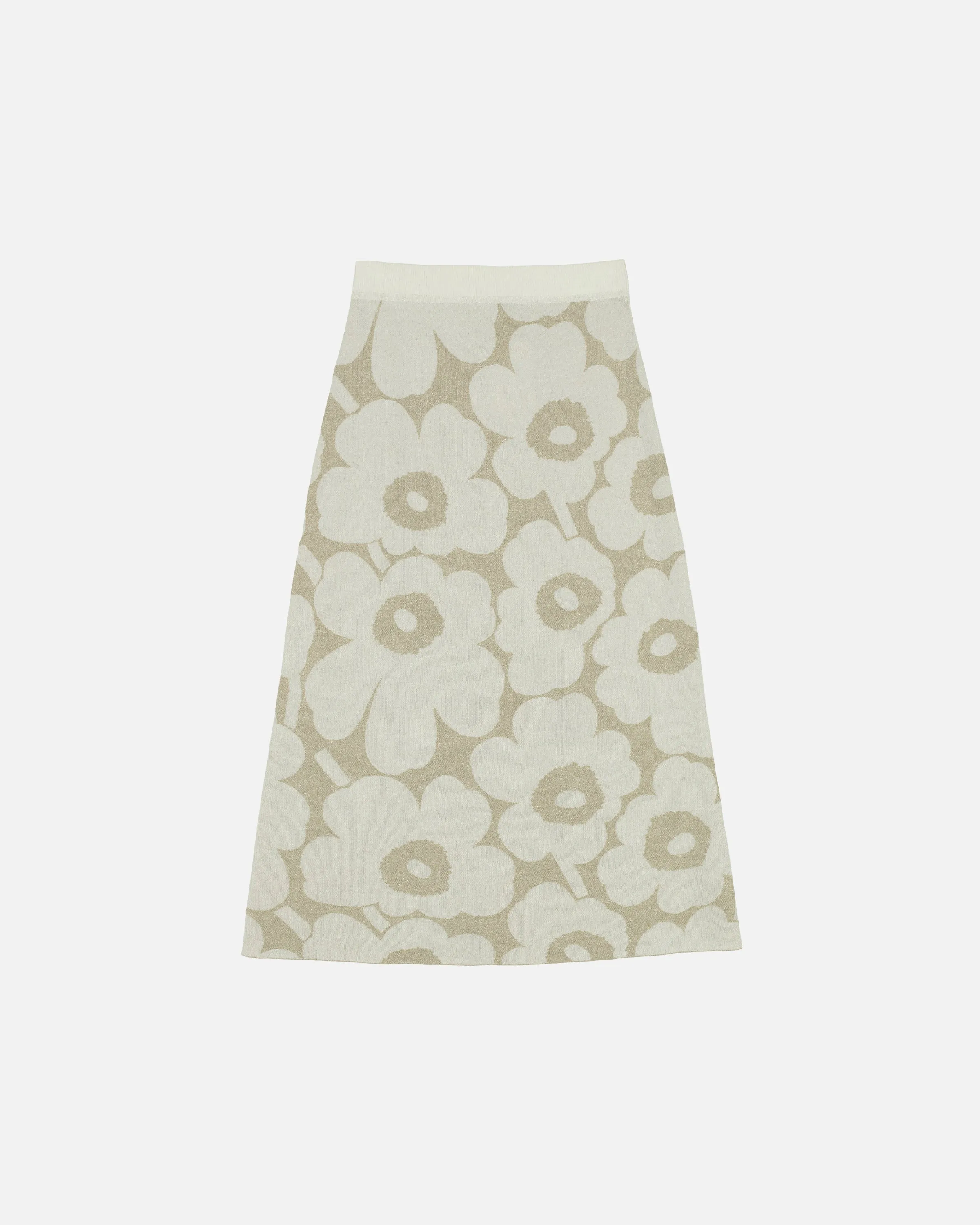 kvaternio pieni unikko Ii - cotton linen knitted skirt