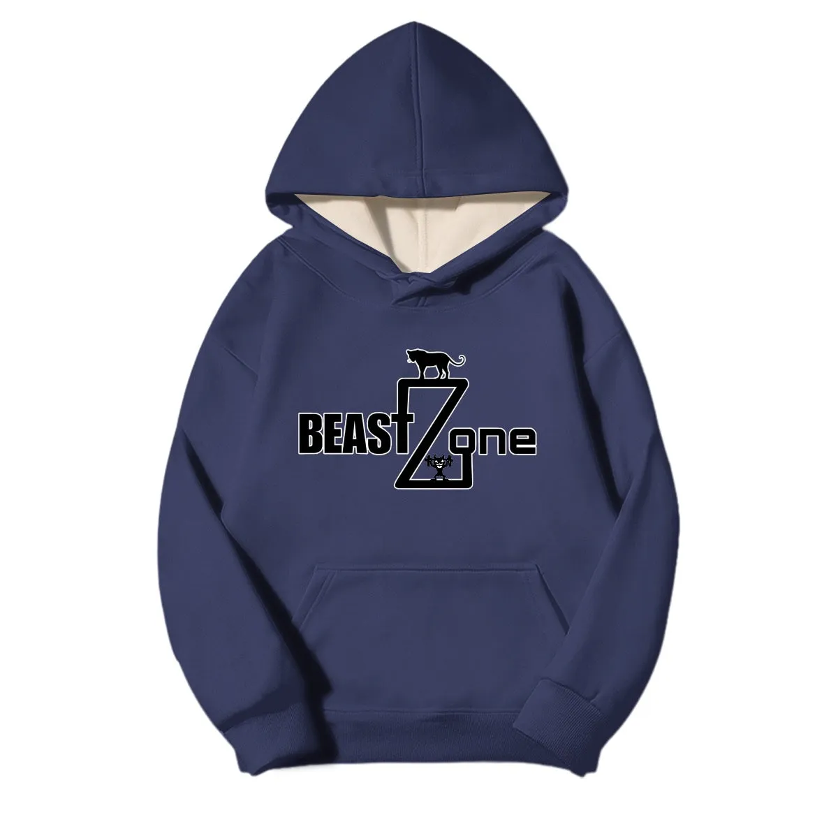 Men's Fleece-lined Hooded Sweatshirt|410GMS (DTF)  147 beastzone print
