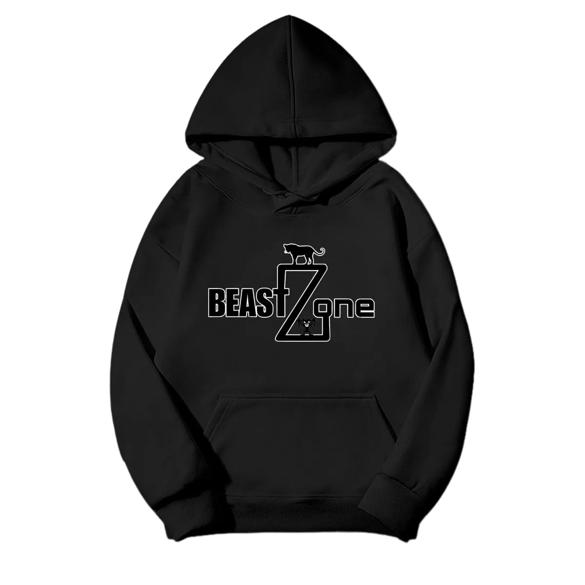 Men's Fleece-lined Hooded Sweatshirt|410GMS (DTF)  147 beastzone print
