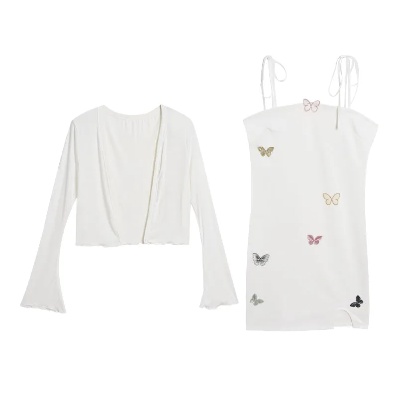 New Style Temperament Sling Butterfly Fashion Suit Dress