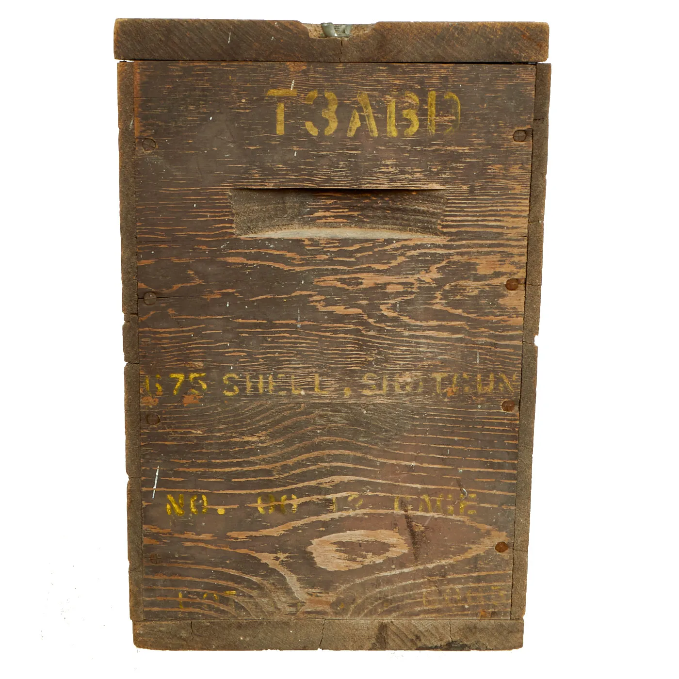 Original WWII U.S. Army Wooden Shotgun T3ABD 12 Gauge No.00 Buckshot M1917 Ammunition Crate - Dated 1944