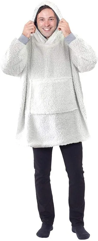 OVERSIZED FLEECE HOODIE HOODED BLANKET WARM SHERPA SWEATSHIRT LOUNGEWEAR GIFT