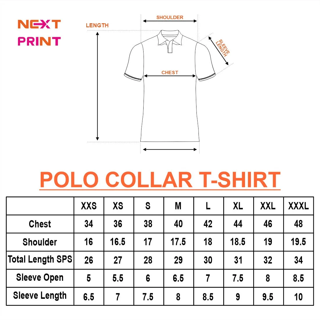 Red Polo Neck Half Sleeve T Shirt Nextprint G1327