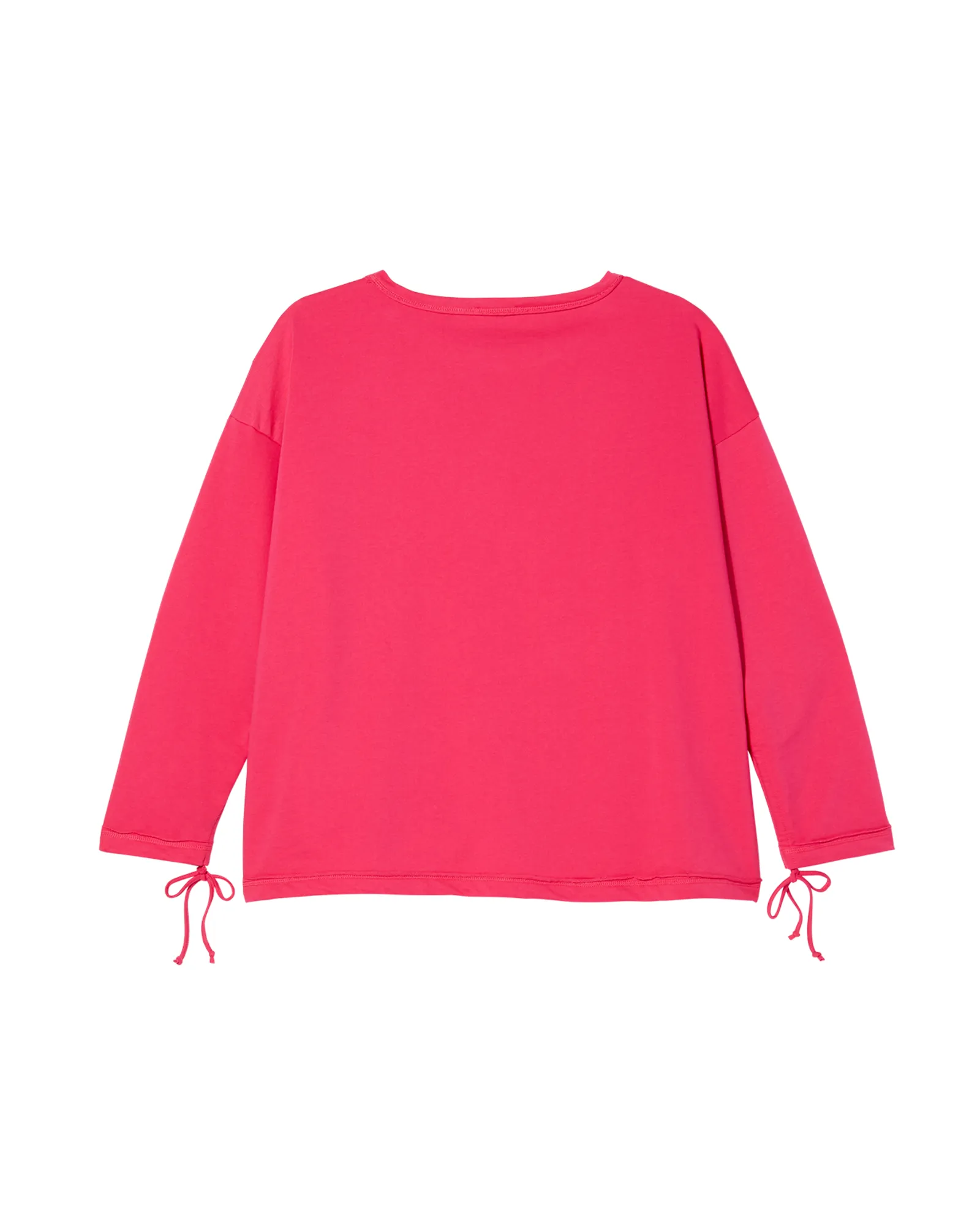 Riley Long Ruched Sleeve Sweatshirt | Pink