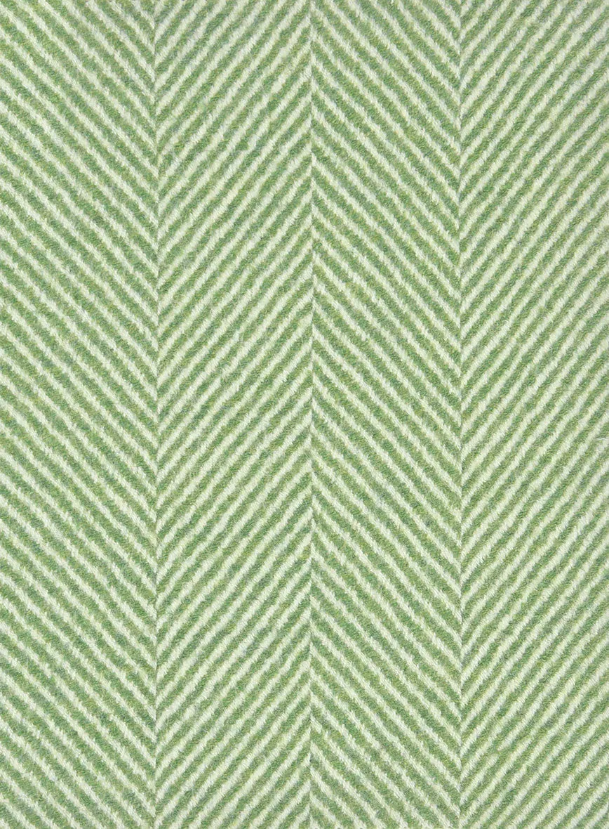 Sartori Celemente Green Herringbone Soft Tweed Pants