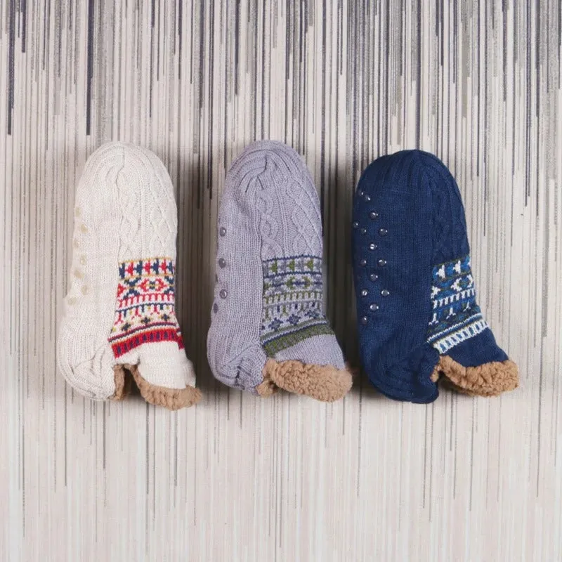 Soft Cloud-like Fluffy and Non-slip Indoor Socks for Fall and Winter