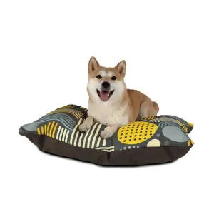 Trendy Cotton Pet Bed Grey Geometrical Pattern