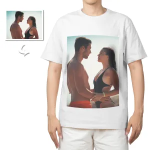 Unisex Cotton T-Shirt, Custom Photo Print, Double-Sided, Comfortable Tee
