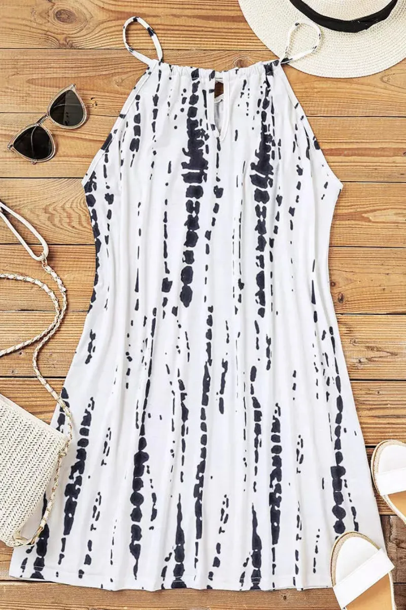 V-neck Open Back Trendy Denim Vest Mini Dress