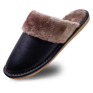 Waterproof PU Leather Outsole Slippers