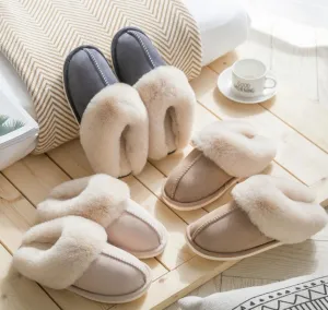 Women Memory Foam Fluffy Soft Warm Slip On House Slippers Anti-Skid Cozy Plush for Indoor Outdoor