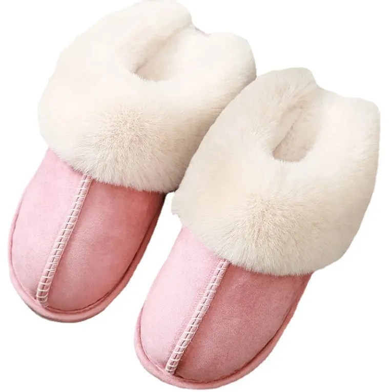 Women Memory Foam Fluffy Soft Warm Slip On House Slippers Anti-Skid Cozy Plush for Indoor Outdoor