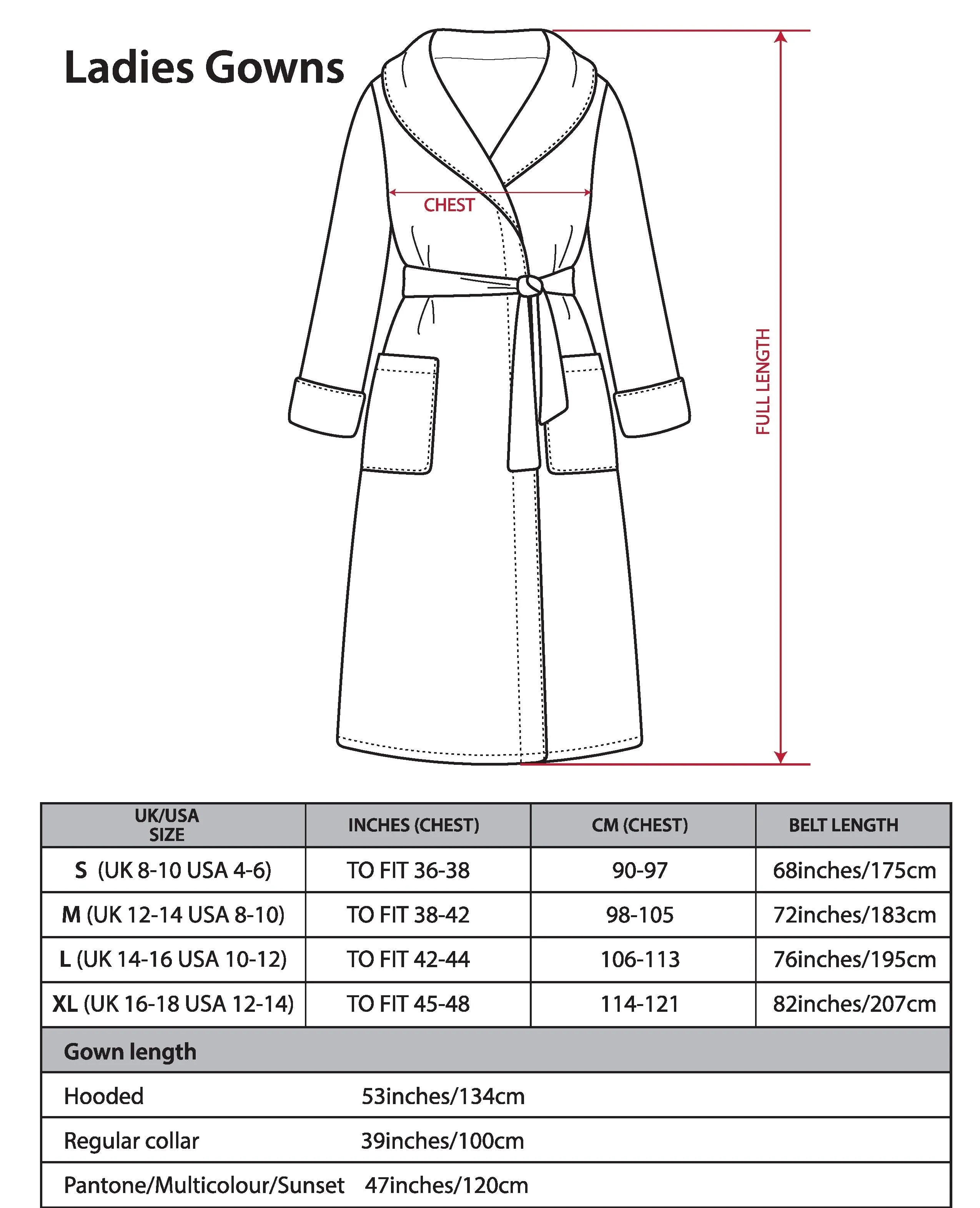 Women's Hooded Towelling Bathrobe - Dark Gray